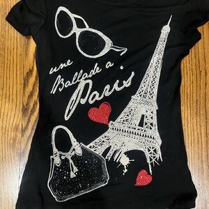 Black Paris Graphic Tee - Short Sleeve
